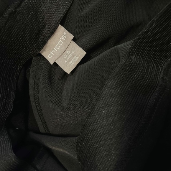 Chicos Black Elastic Waist Dress Pants Size 6 - Picture 6 of 6
